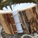 Rustic wood journal Coptic stitch