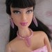 Pink Dagger Doll Jewelry Set Necklace Bracelet Earrings Barbie Fashion Royalty Silkstone
