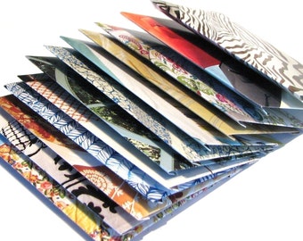 12 Upcycled Mini Magazine Envelopes and Note Cards, Mini Envelopes, Recycled Envelopes . Mystery Magazine
