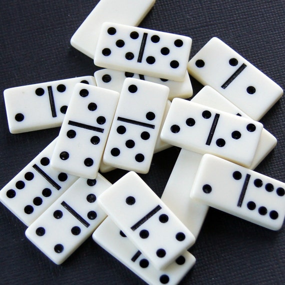 28 Mini Dominos for Scrapbooking Crafts & Jewelry Making