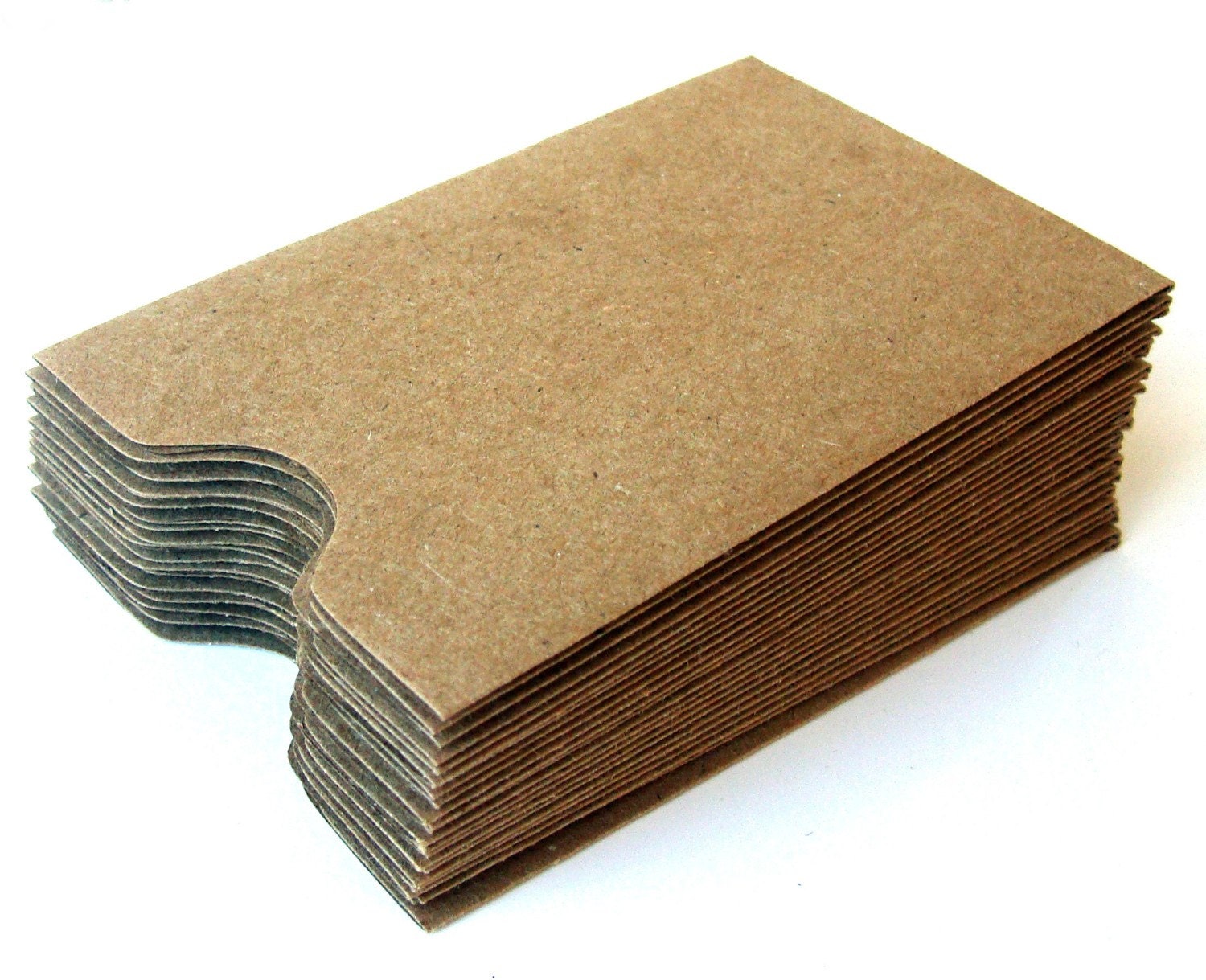 30 Mini Brown Bag Natural KRAFT Paper Card Sleeve Envelopes