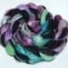 Merino, Raven Merino & TUSSAH SILK Handpainted 100g top roving spinning fiber