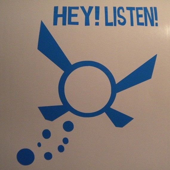 Nintendo Navi Hey Listen fairy vinyl decal sticker NES Zelda Macbook