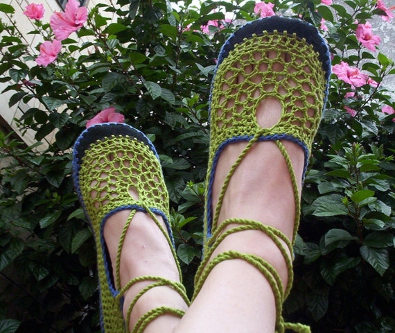 ... SHOES - Mary Jane - Apple Green and Blueberry - CUSTOM MADE - Hippie