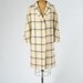 1960's Paris Swing Coat Winter White Plaid