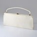 50's Handbag Bone White Faux Ostrich