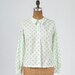 1960's Green Polka Dot Blouse