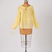 Vintage Hand Embroidered Yellow Peasant Blouse - Cotton Gauze Ethnic Ukrainian