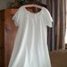 Vintage Nightgown Womens Gown Long White Sheer Cotton Fabric with Ribbon Sleepwear Lingerie