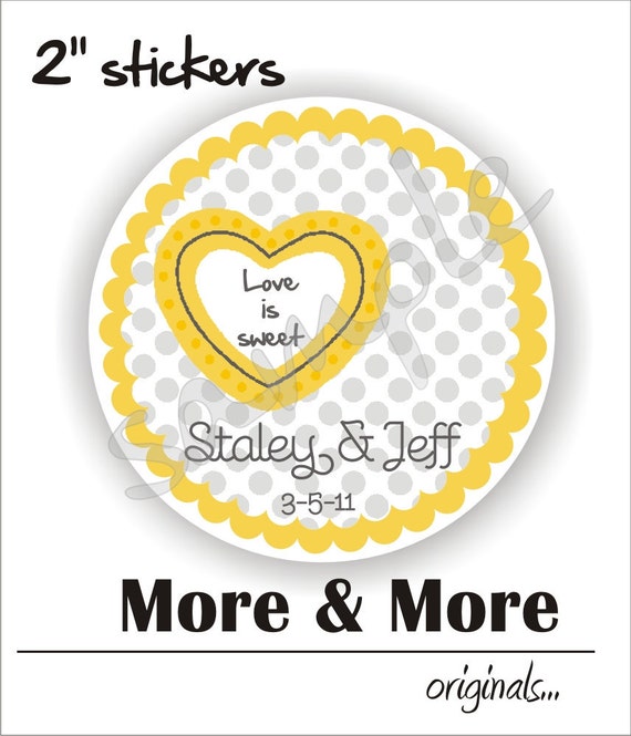 Items similar to Personalized circle Stickers - 3 sheets - Monogram ...