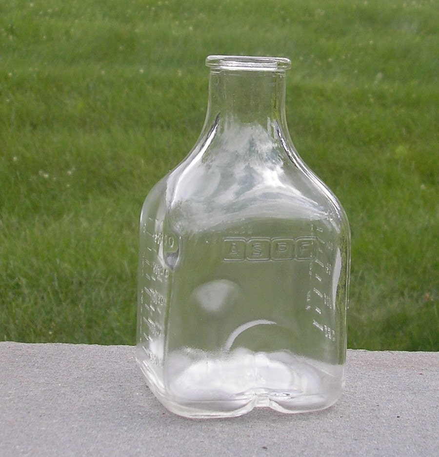 Vintage Glass IV Bottle for Your Medical Collection