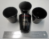 Eight Vintage Shot Glasses Black Amethyst Collectible