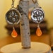 Fleur de lis and Carnelian Earrings