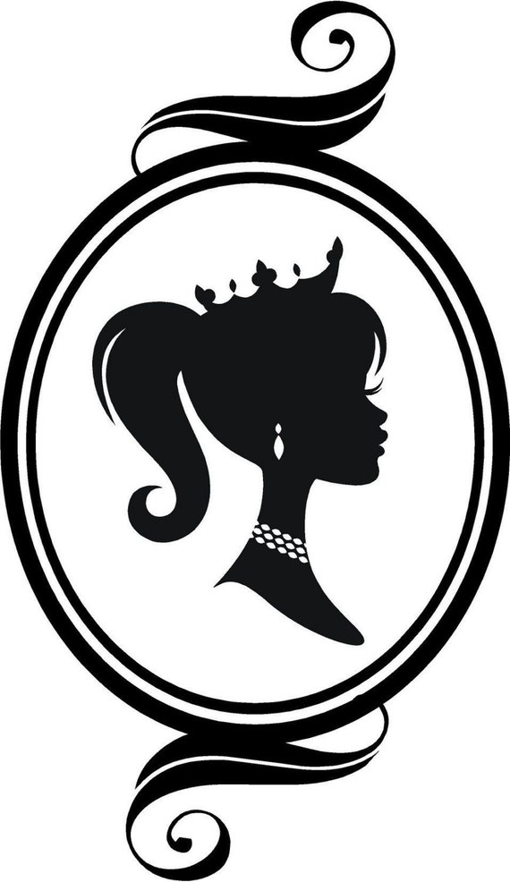 Download Items similar to Cameo Princess Silhouette - vinyl wall ...