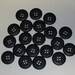 20 Black, 7/8 Inch Buttons, Lot 1912