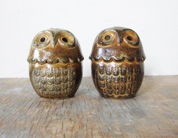 Vintage Owl Salt And Pepper Shakers 8