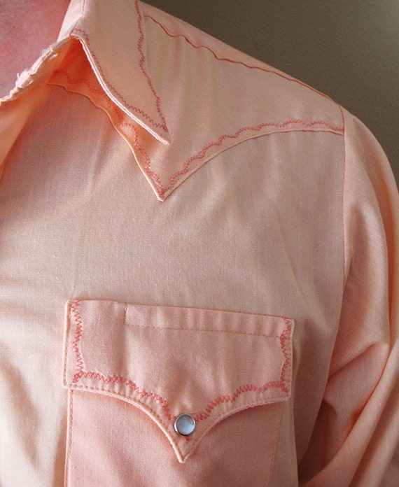 orange pearl snap shirt