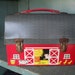 Vintage Red Barn Metal Dome Top Farm Lunch Box 1950s by Thermos