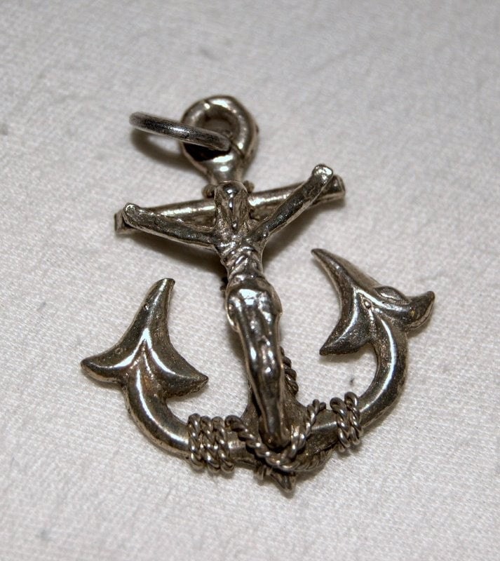 Sterling Silver Sailors Crucifix by MissMaesMemories on Etsy