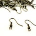 100 pc (50 pairs) nickel free antique bronze antique brass earring hooks ear wire