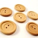 Natural wood button set of 5 large button 30mm - Last set