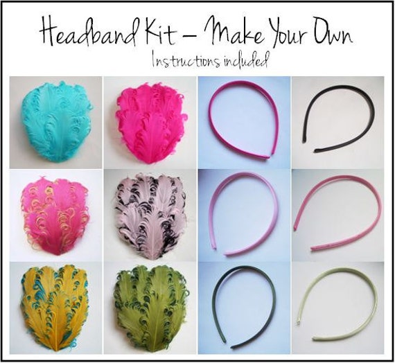 Headband Kit Make Your Own Feather Headband or Clip