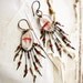 Singing blood - tribal gypsy earrings - crystal quartz