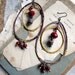 Dragons blood - large hoop earrings - gypsy queen style - reclaimed metal