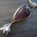 Reserved for Diane -Amethyst Sage and Cast Sedum Necklace in Sterling silver
