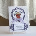 Cat Card - Purple - Hand Stamped Greeting Card