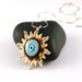Lampwork Glass, California Sun, Sterling Silver And Brass Necklace