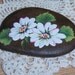 hand painted rock - idaho river rock- daisies-paper weight