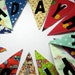 Birthday Bunting Garland, HAPPY BIRTHDAY Bunting, fabric Flags (C)