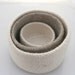 Oatmeal and Winter White Felted Knit Nesting Bowls