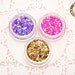 3 Colors Glitter Sparkle Dust Powder Nail Art Craft (A03) Purple / Pink / Gold