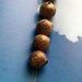 48 vintage round textured brass beads, 11mm
