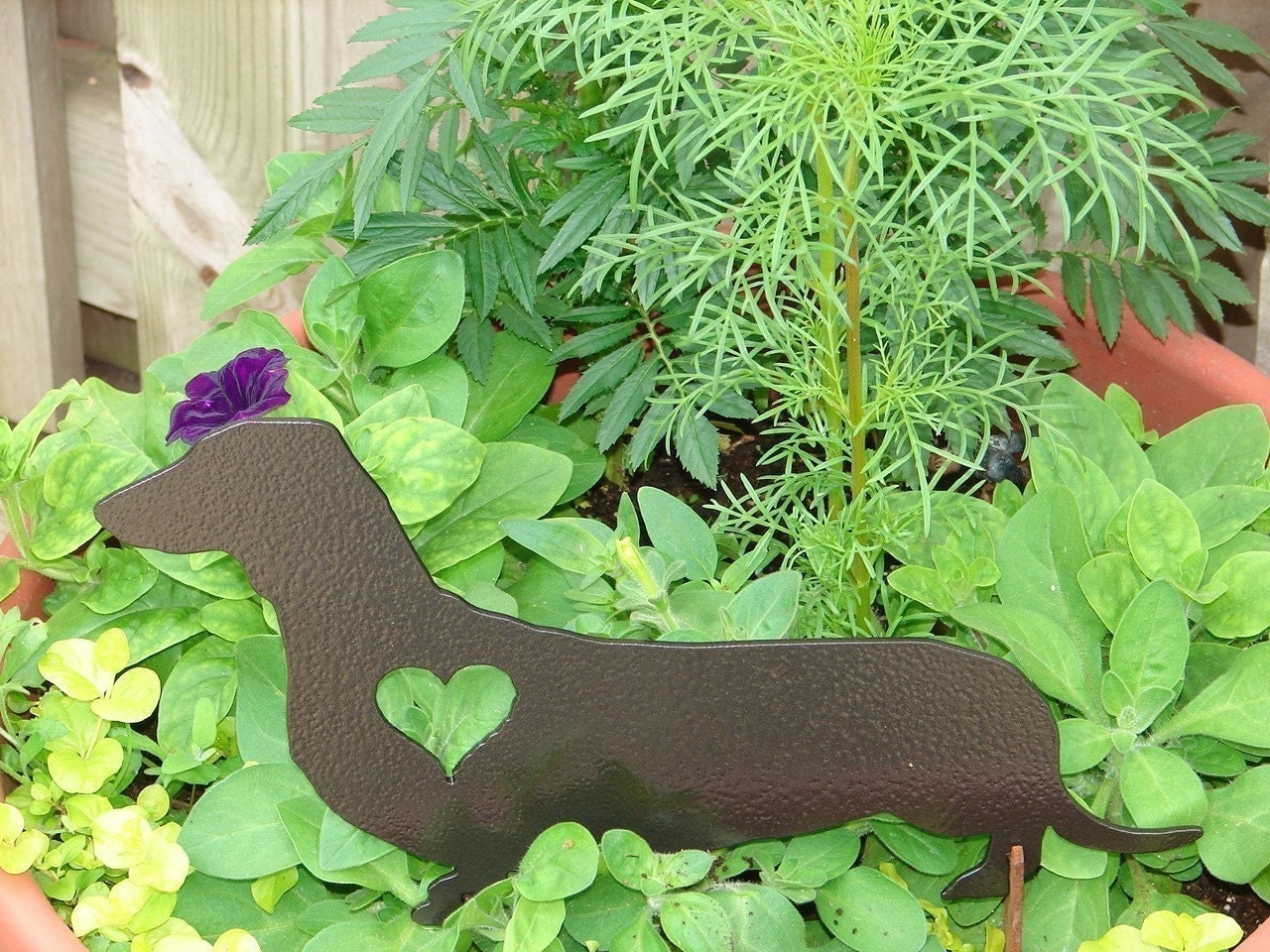 wiener dog garden statues