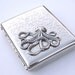 EXTRA LARGE OCTOPUS SILVER-PLATED METAL CIGARETTE CASE \/ WALLET - Art Nouveau Design Kraken - DOUBLE SIZE INSIDE - EXCLUSIVE from CosmicFirefly