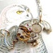 Steampunk Necklace Gothic COSMIC OWL - Vintage Old Watch Movement with Silver Wings and Chain - Steampunk Fashion Jewelry from Cosmic Firefly