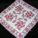 Vintage 13" Purple, Pink, Cranberry Spring Tulips Floral Quilting Wedding Favors Handkerchief, 7238