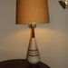 RESERVED Textured Orange and Gold Pottery Lamp-Late 60's Early 70's