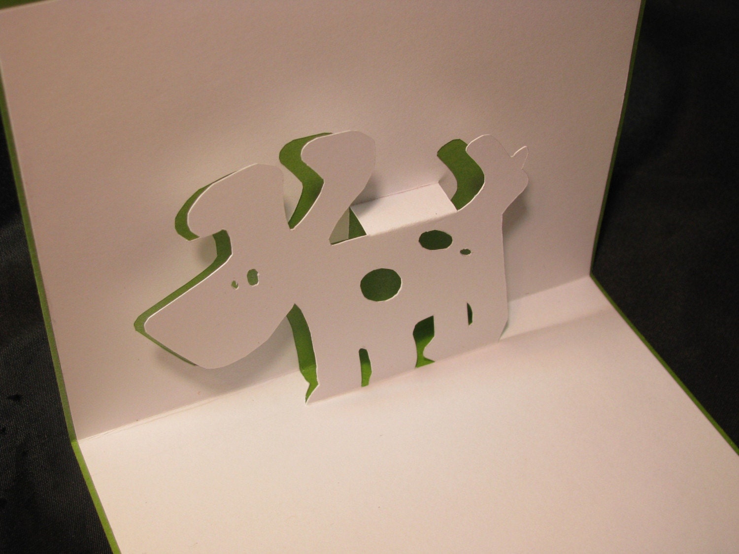 Dog Puppy Woof Pop-Up Card Unique