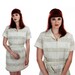 1960s MOD Dress Zippered Mini Sporty 70s 60s Cream Tan Flowers Floral With Belt 1970s XL XLarge Plus Size XXL