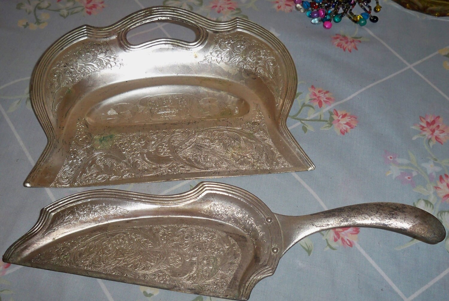 Antique Victorian CRUMB CATCHER SCRAPER Rodgers Silver Co