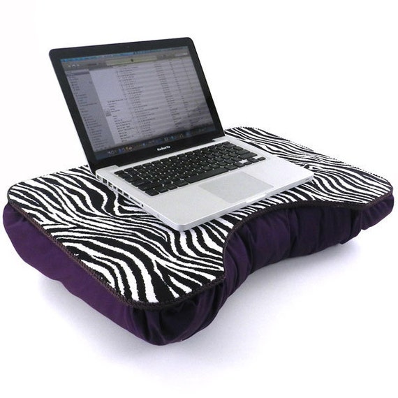 Items similar to Large Purple Zebra Lap Desk on Etsy
