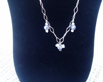 Porcelain and Sterling Silver /necklace reduced was 35.00 now 30.00
