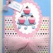 Handmade Birthday card Cupcake tower can be PERSONALIZED