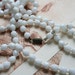 Antique vintage art deco 1920s 1930s MILK GLASS flapper white bead necklace bridal wedding prom party gift
