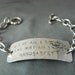 Where Am I Going and Why am I in a Handbasket Funny Handstamped Metal Bracelet