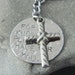 Graduation or Confirmation Handstamped Keychain with Wrapped Cross